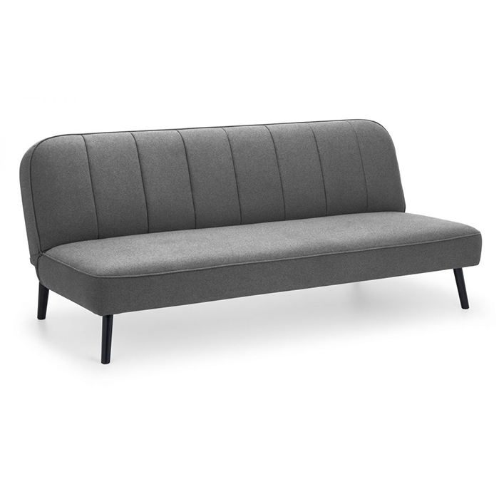 Miro Grey Fabric Curved Back Sofabed - Click Image to Close